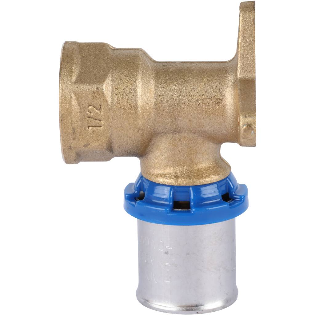 Угольник APE настенный с креплением удлинённый 1/2 х20 для металлопластиковых труб прессовой, ARL3503200