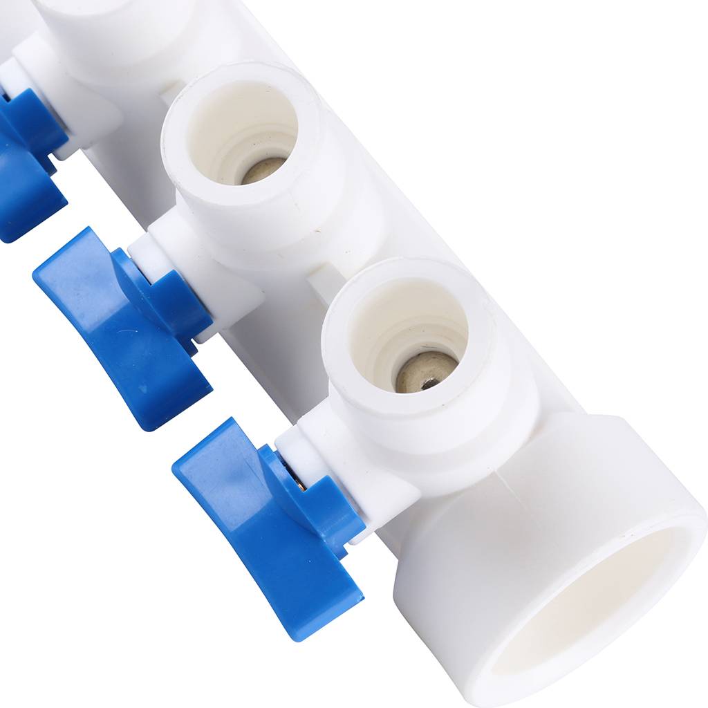 Коллектор с воздухоотводчиком и запорными кранами Kalde (3 выхода)