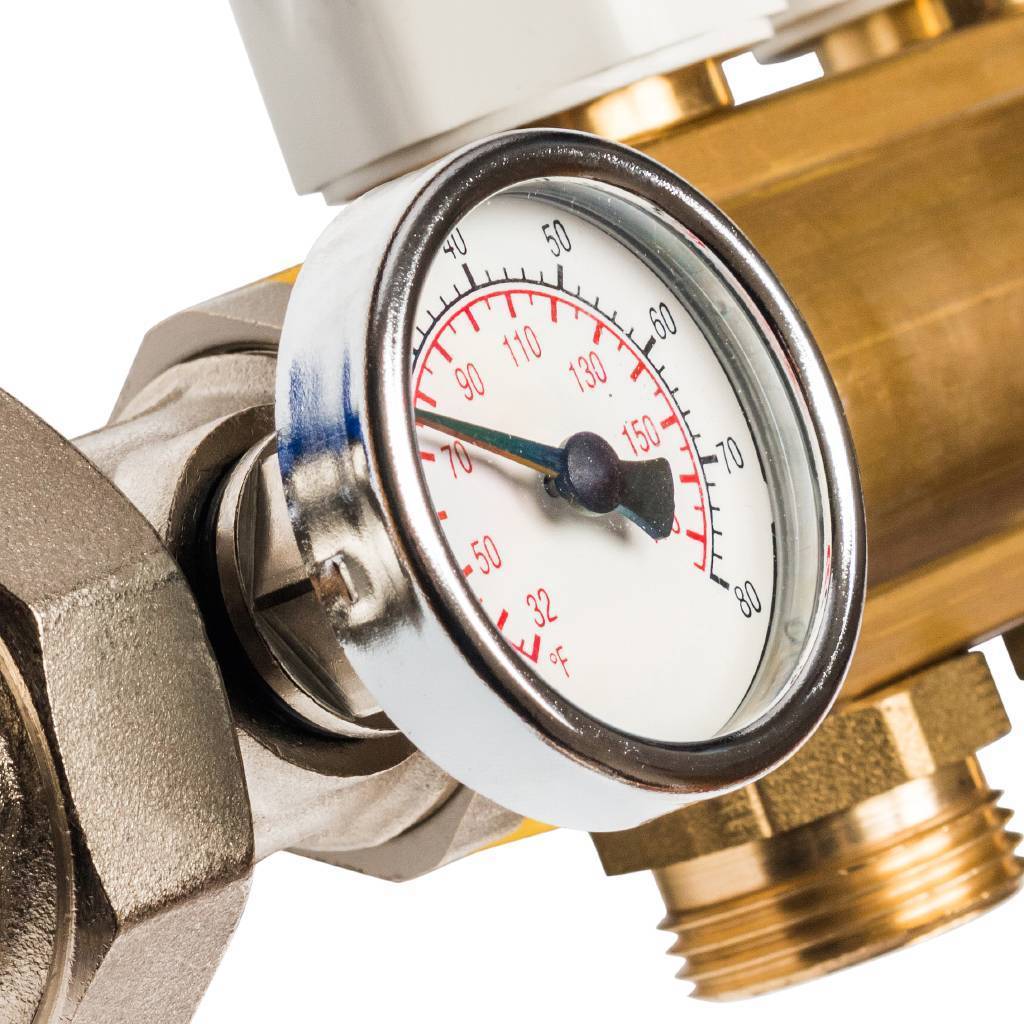 Распределительный коллектор из латуни с расходомерами STOUT 11 выходов, SMB 0473 000011