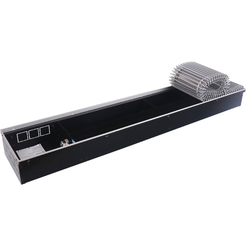 Внутрипольный конвектор STOUT SCN-1100 110х240х1200 (Решётка роликовая) правое подключение, SCN-1100-1124120