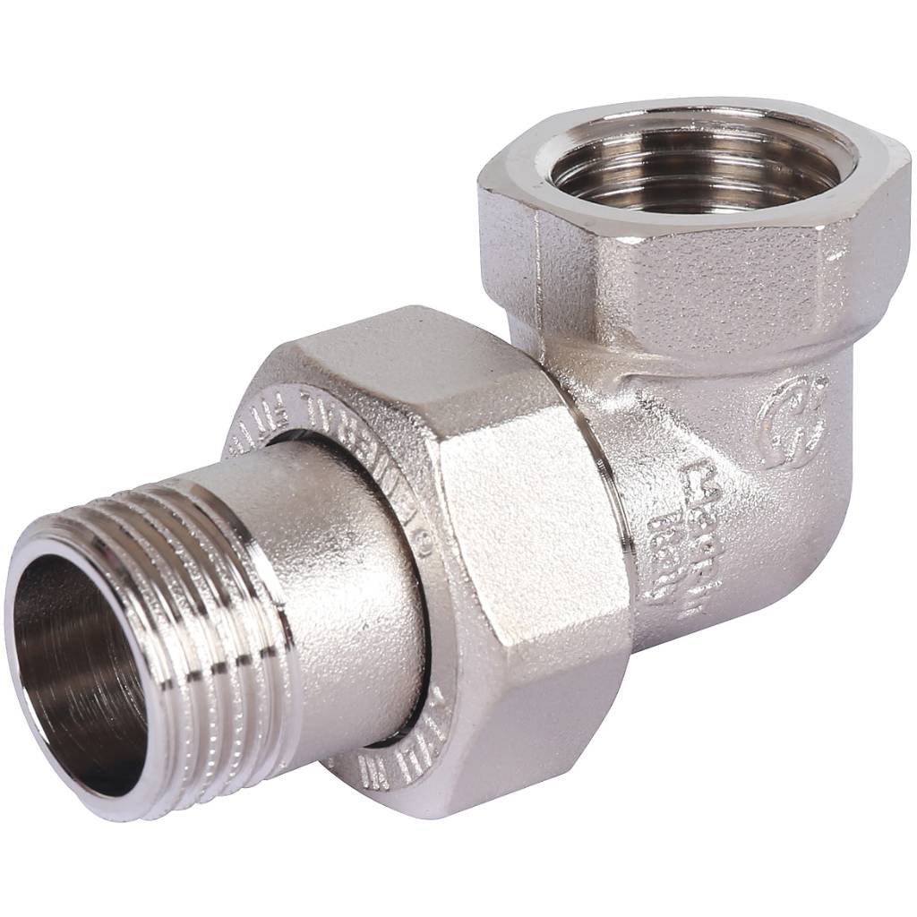 Разъемное угловое соединение STOUT американка ВН, никелированное 1/2, SFT-0059-000012