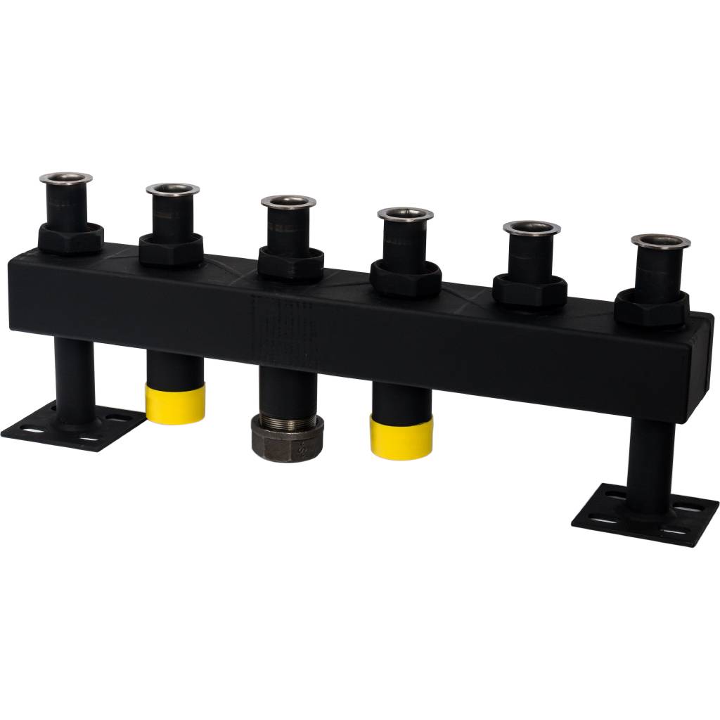 Стальной распределительный коллектор STOUT SDG-0016 3 отопительных контура, в теплоизоляции DN 32