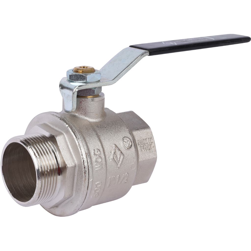 Кран шаровой BUGATTI Oregon (ручка-рычаг сталь) внут-нар резьба 1 1/2, 03060111