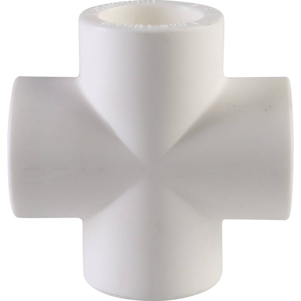 Крестовина Политэк d=20 для полипропиленовых труб под сварку (цвет белый), 9000002020