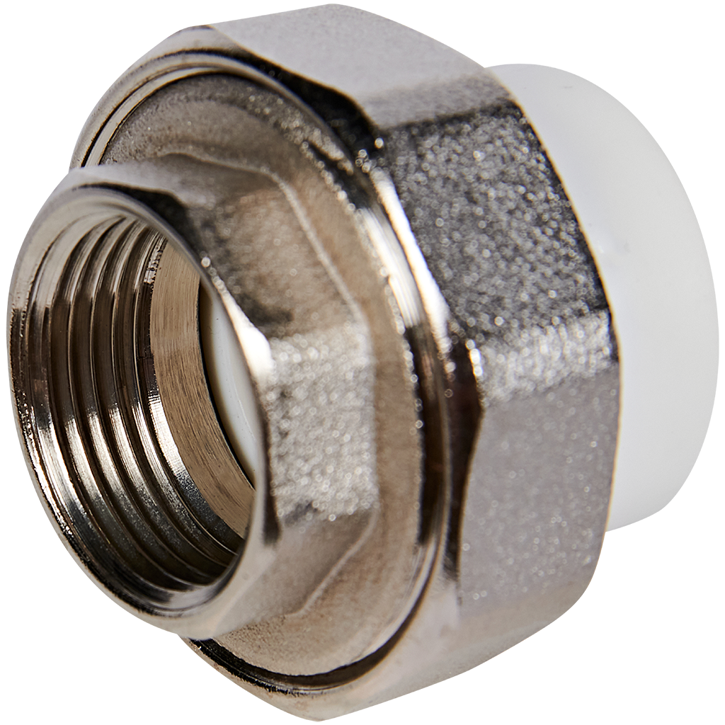 Муфта комбинированная Pro Aqua d=25-3/4 PP-R разъемная (американка) ВР Белая