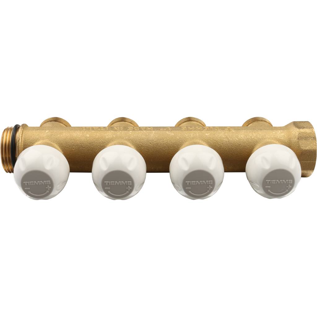 Коллектор с термостатическими клапанами 1 TIEMME 04D 3/4 (18) INT=50