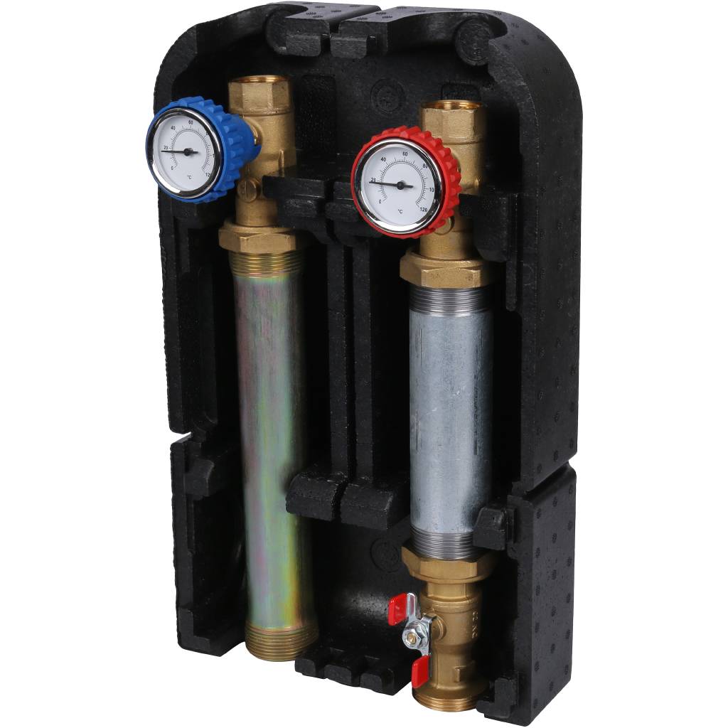 Насосная группа BARBERI с прямым контуром 1 без насоса в теплоизоляции