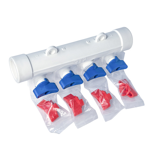 Коллектор с шаровым краном универсальный PPR 32х20/4, RTP