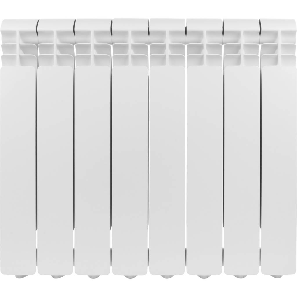 Радиатор алюминиевый Global ISEO 500 8 секций боковое подключение (белый RAL 9010), IS05001008