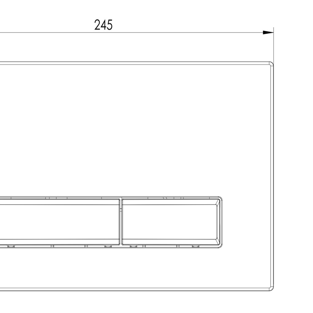 Панель смыва РЕХАУ NOVA LONG 001 с прямоугольными клавишами, пластик, хром, глянцевый, 19102321001