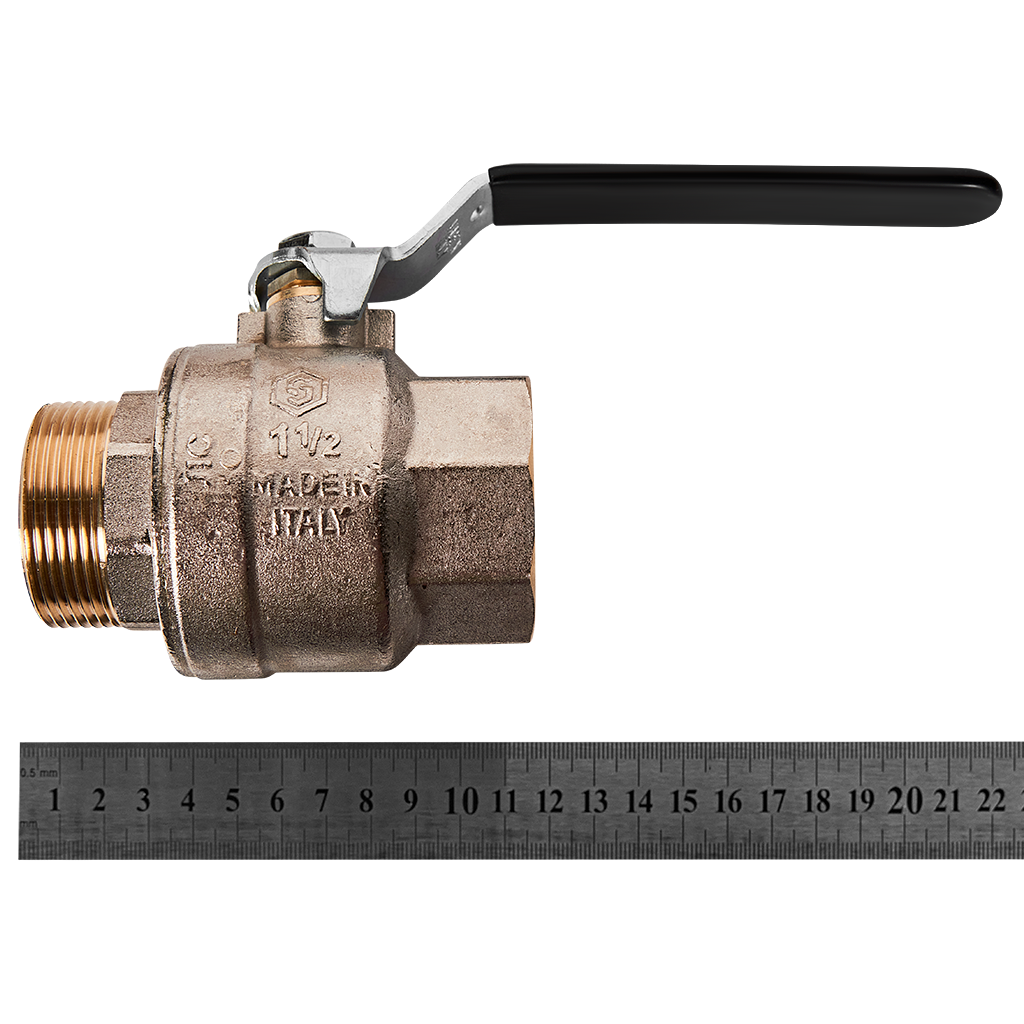 Кран шаровой полнопроходной STOUT ВР/НР ручка рычаг 1 1/2
