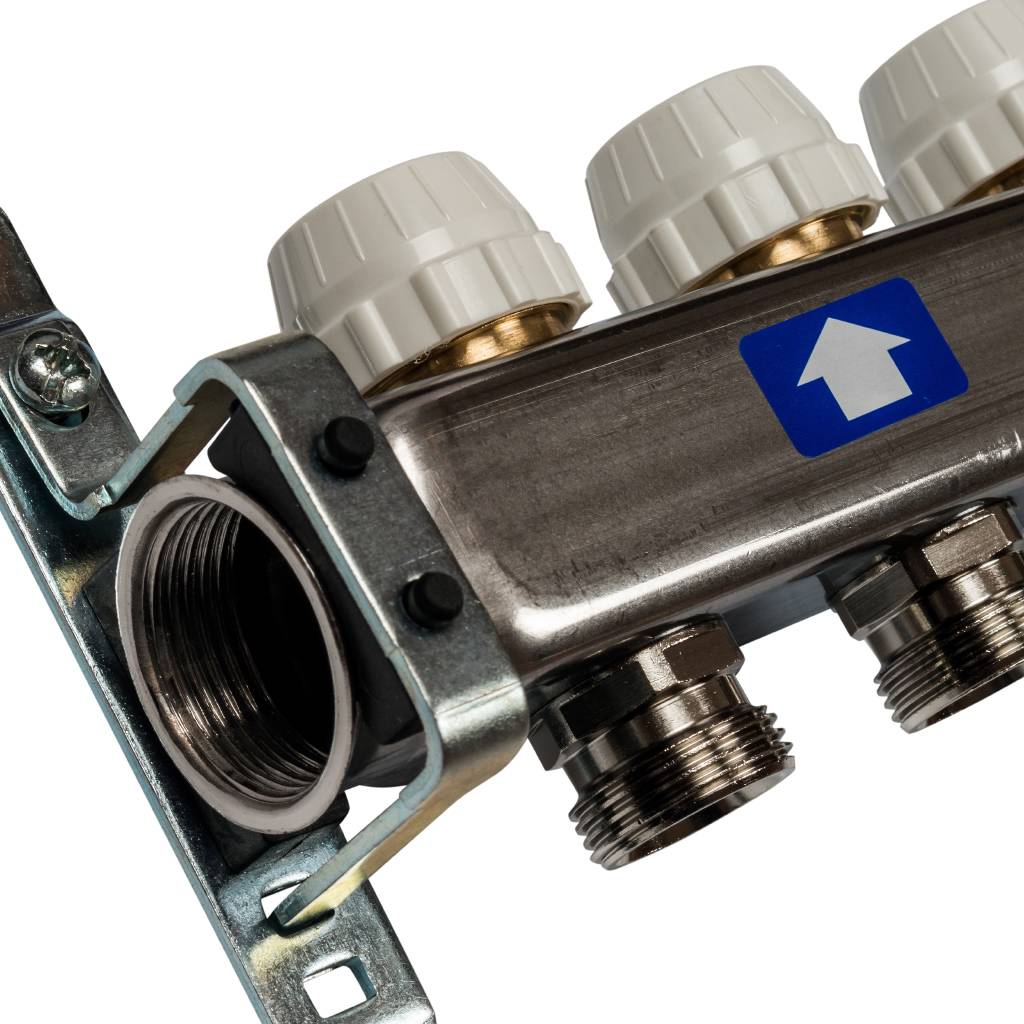 Коллектор из нержавеющей стали без расходомеров STOUT 8 выходов, SMS 0922 000008