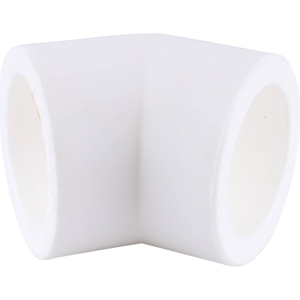 Угольник 45* Kalde d=32 для полипропиленовых труб под сварку (цвет белый), 3212-elb-320045