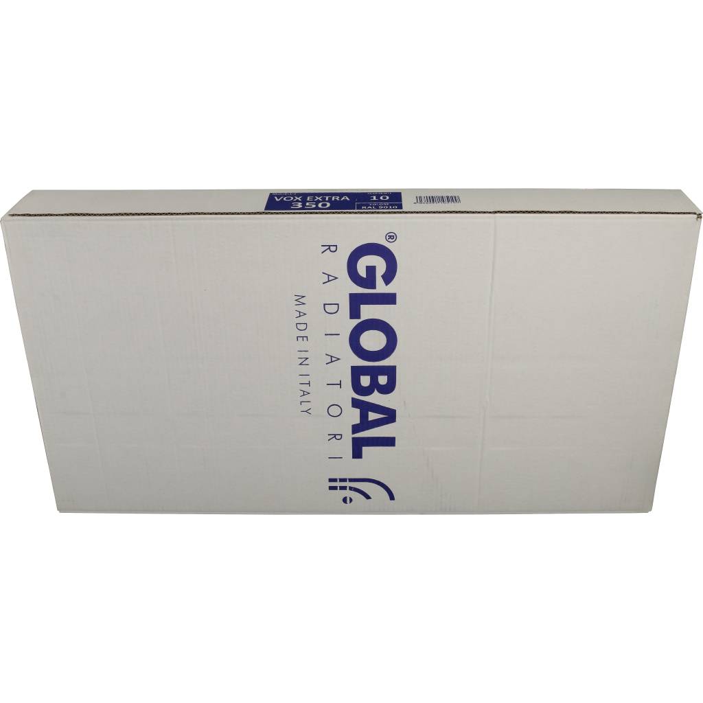 Радиатор алюминиевый Global VOX EXTRA 350 10 секций боковое подключение (белый RAL 9010), 83541
