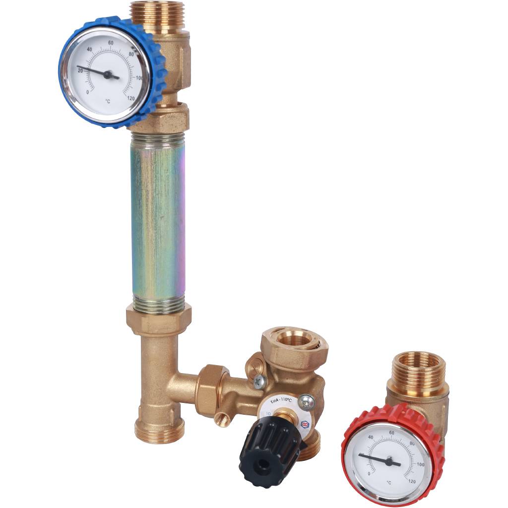 Насосная группа STOUT SDG-0007 с 3-х ходовым приводным смесителем 3/4 без насоса, SDG-0007-002001