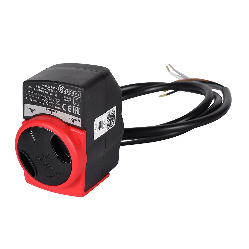 3-Ходовой зональный клапан, сервопривод 230V STOUT с кабелем 1м,, НР 1, SVM-0170-300025