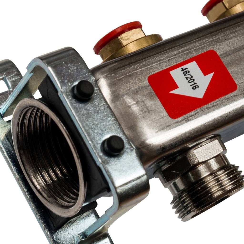 Коллектор из нержавеющей стали без расходомеров STOUT 5 выходов