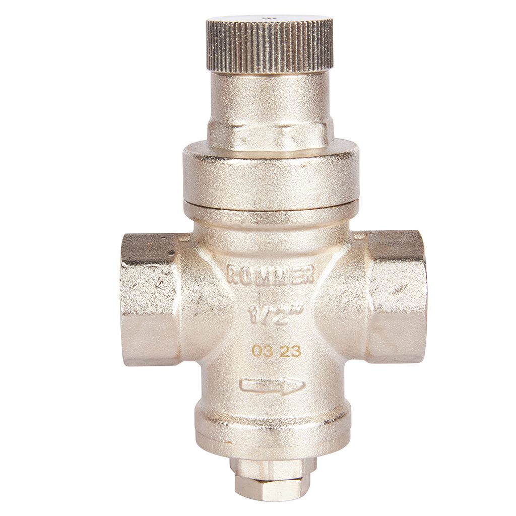 Редуктор давления ROMMER PN16 вн/вн 1/2  без подключения манометра, RVS-0009-000015