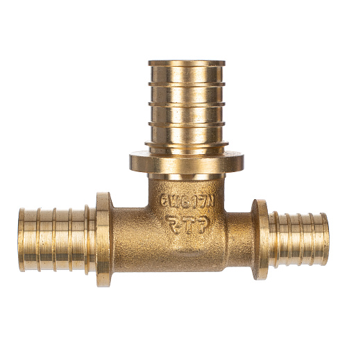 Тройник переходной аксиальный, латунь,20х25х16, желтый, RTP