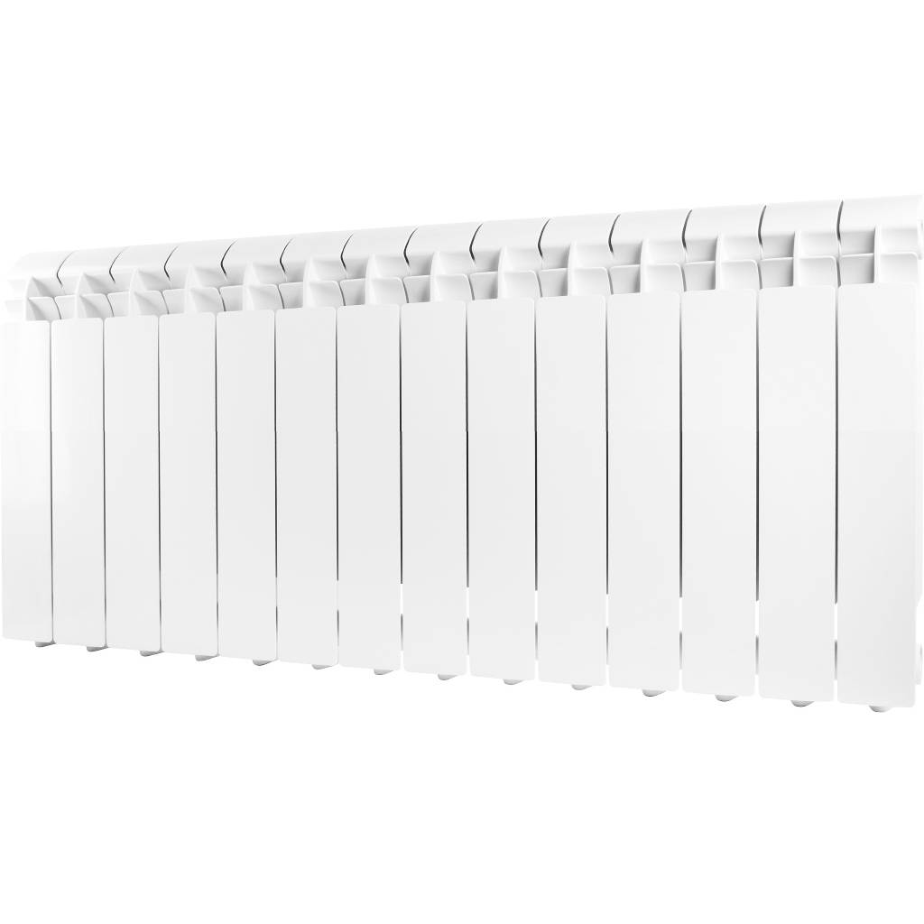Радиатор алюминиевый Global VOX- R 350 14 секций боковое подключение (белый RAL 9010), VX03501014