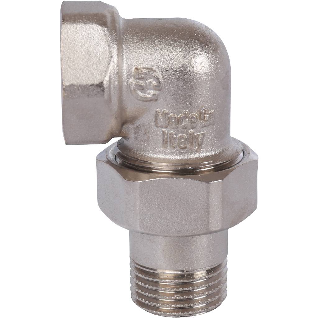 Разъемное угловое соединение STOUT американка ВН 1/2 уплотнение под гайкой o-ring кольцо, никелированное, SFT-0057-000012