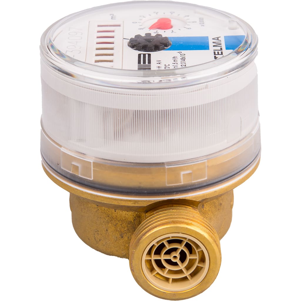 Счетчик холодной воды(Ду=15мм, L=80мм, Qном=1,5 м3/ч, импульсный выход ГЕРКОН, вес импульса =1 л)