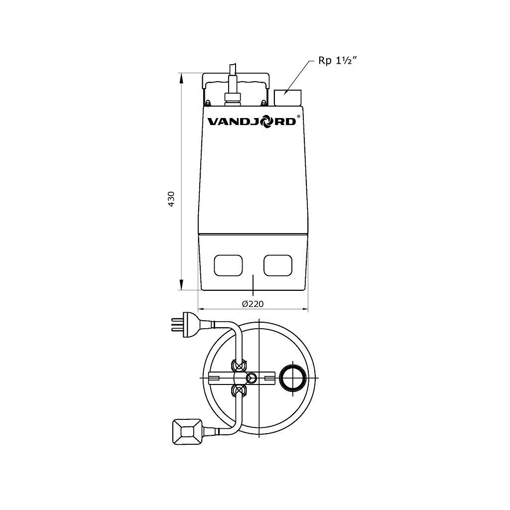 Дренажный насос Vandjord APV.40.40.11.A1.V, 76221310