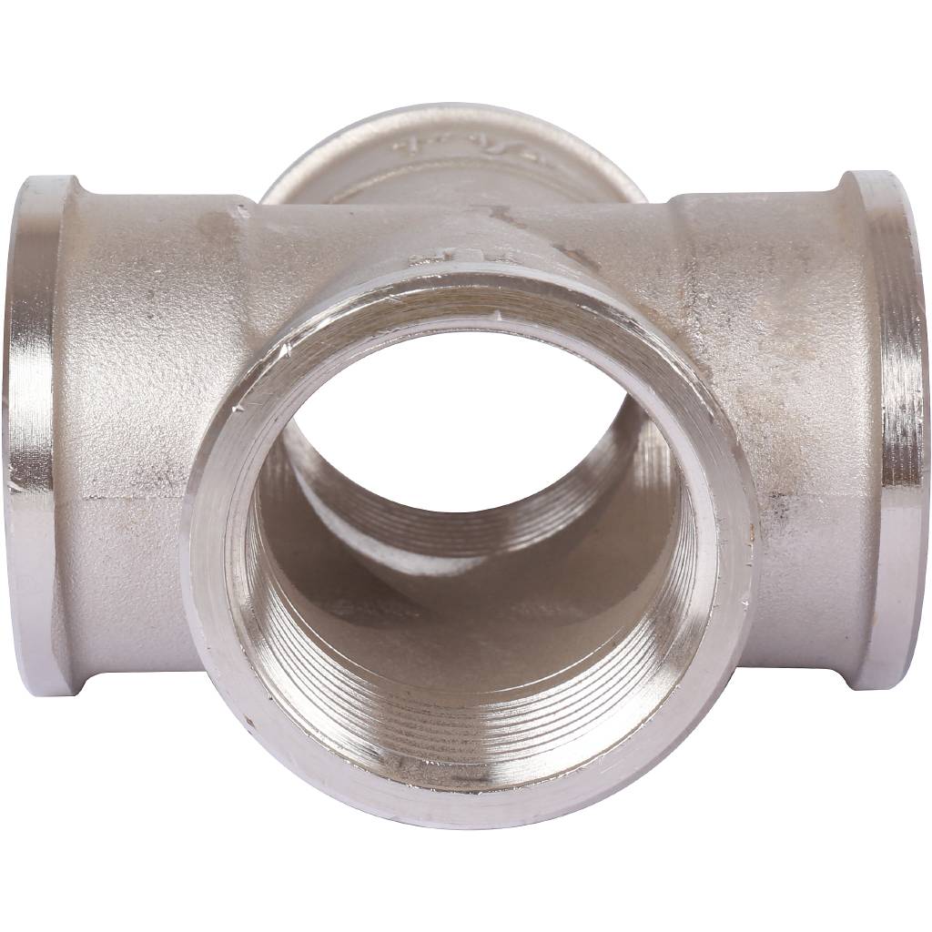 Крестовина TIEMME никелированная ВВ 1 1/4 для стальных труб резьбовой, 1500475