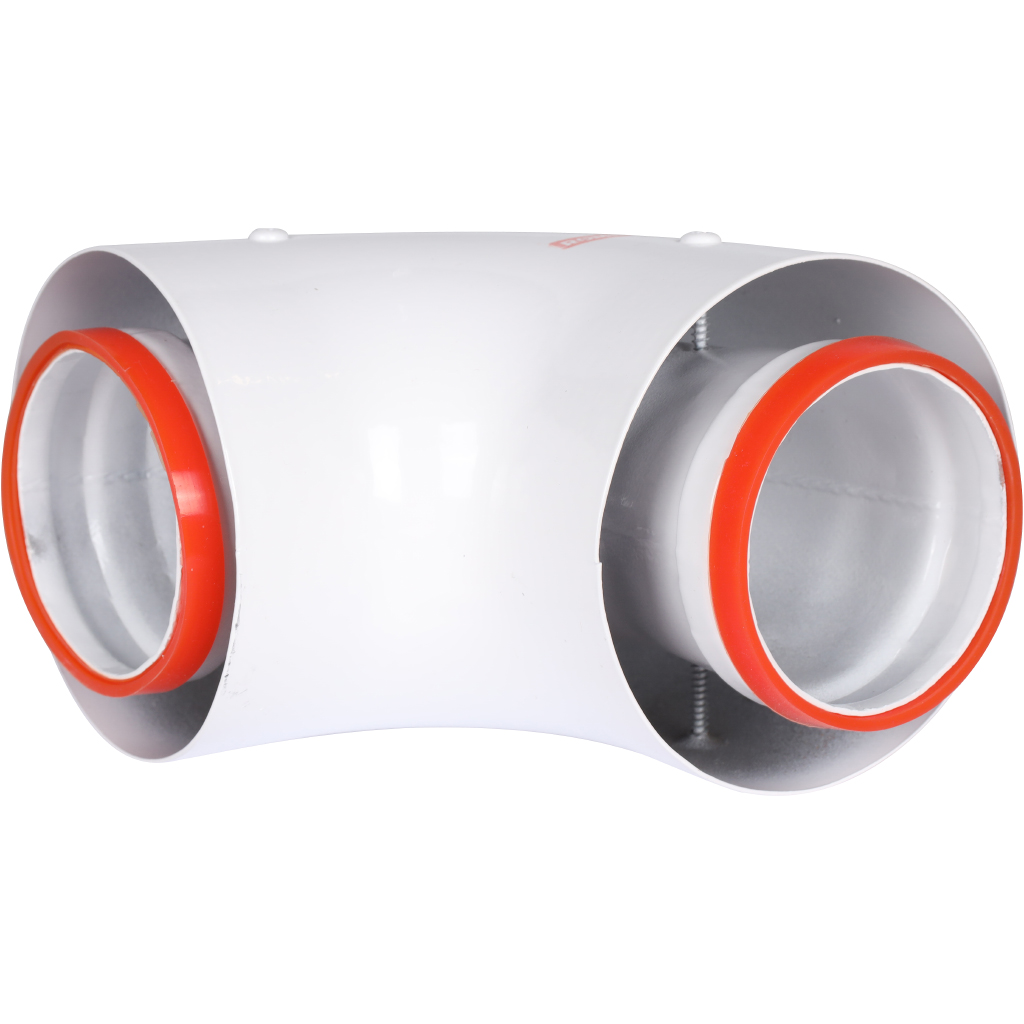 Начальный участок традиционный 90° коаксиальный ROMMER D60(м-м)/100(п-п) хомут в комплекте + втулка D60 L-50, RCA-6010-210190