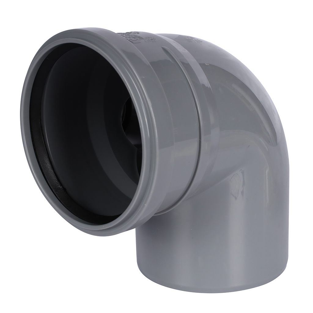 Отвод Политэк 110х90 с выходом 50 левый, 300111050Л