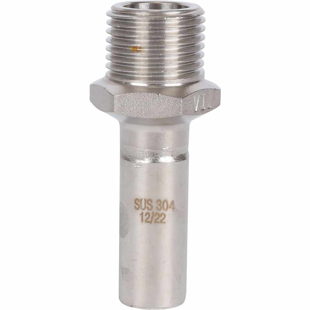 Вставка ROMMER переходная НПр-НР, 15х1/2, из нержавеющей стали прессовой, RSS-1024-001512