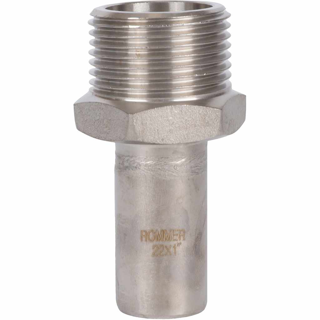Вставка ROMMER переходная НПр-НР, 22х1, из нержавеющей стали прессовой, RSS-1024-000221