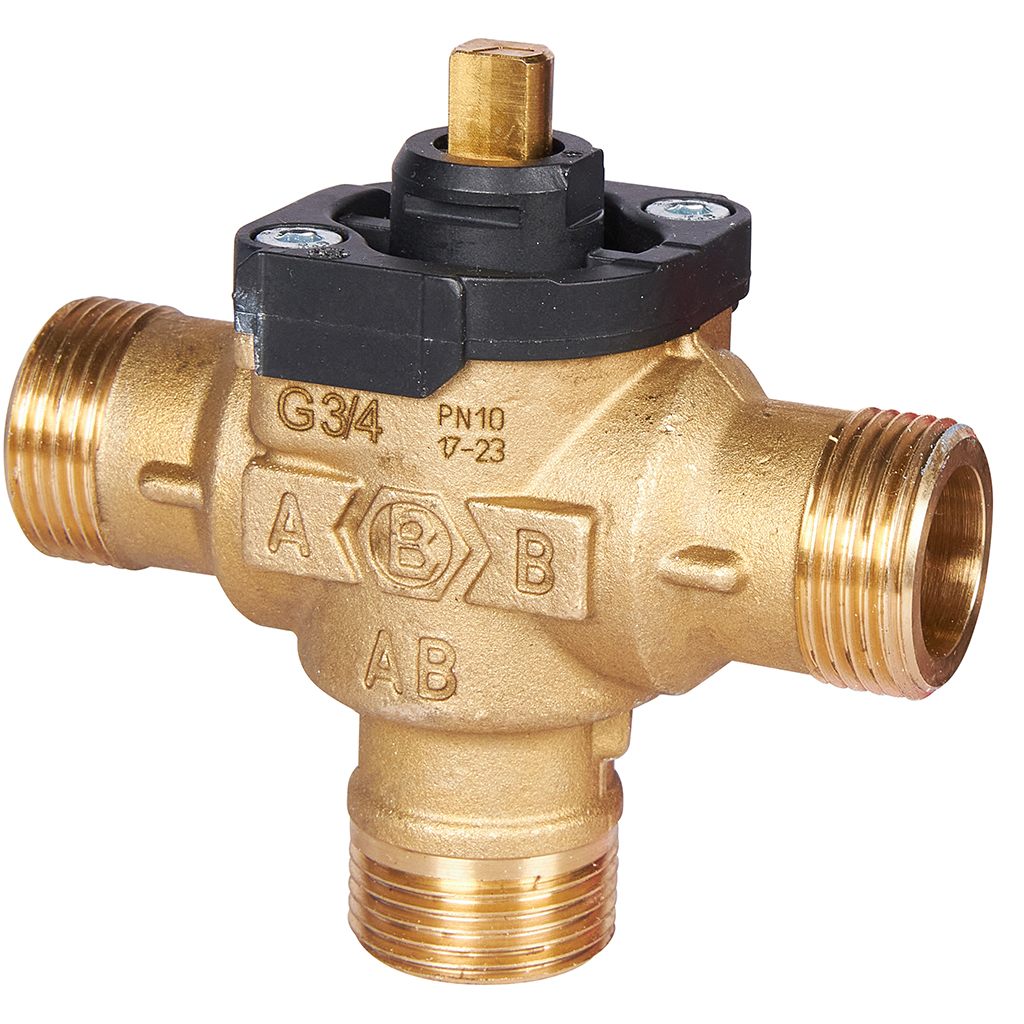 3-Ходовой зональный клапан, сервопривод 230V STOUT с кабелем 1м,, НР 3/4