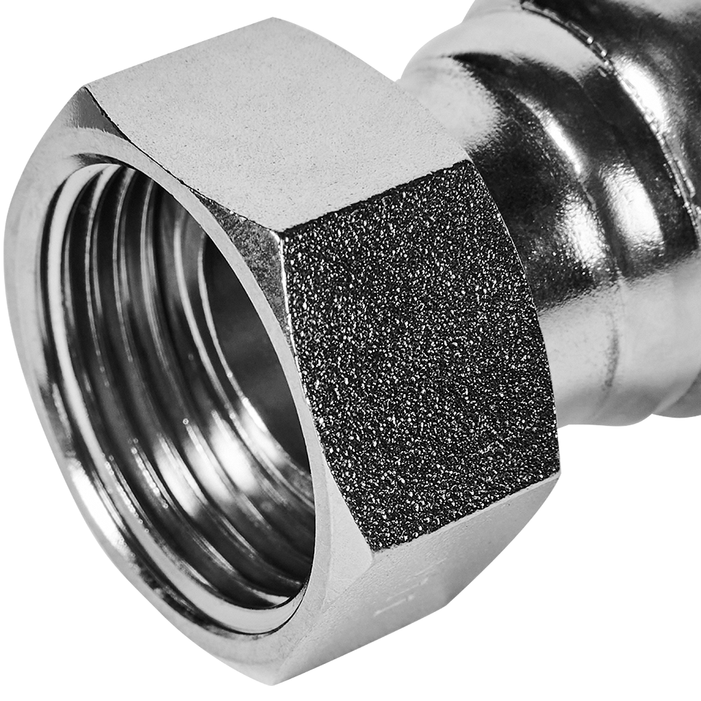 Переходник ROMMER с накидной гайкой-ВР 35х1 из нержавеющей стали прессовой