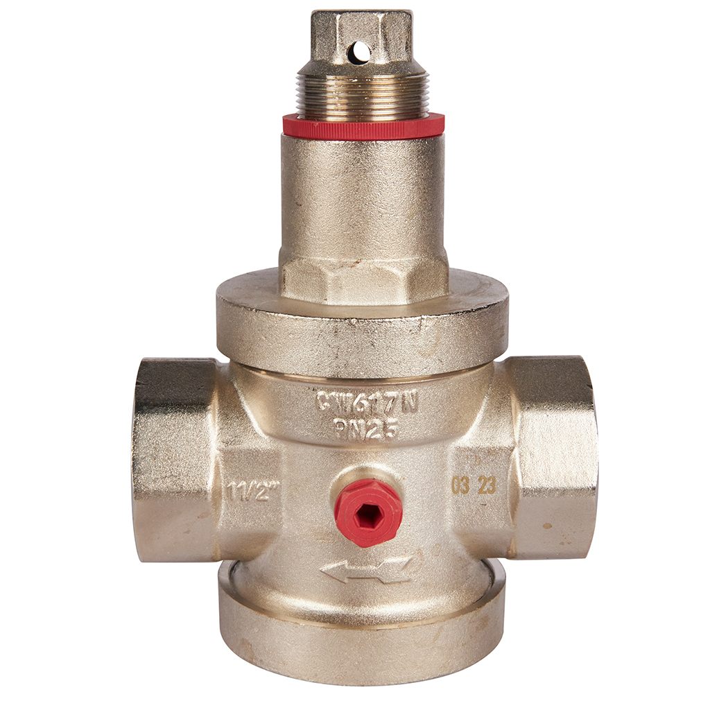 Редуктор давления ROMMER PN25 вн/вн 1 1/2  с выходом под манометр, RVS-0008-000040