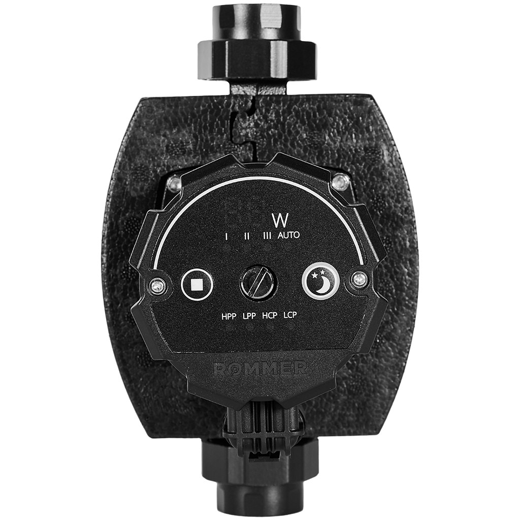 Частотный циркуляционный насос ROMMER PROFI EVO 25/40-180 с гайками и теплоизоляцией, RCP-0030-2540180