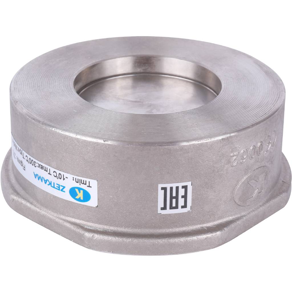 Клапан обратный пружинный ZETKAMA 275I Ду65 Ру40 межфланцевый из нерж. стали, 275I065E51