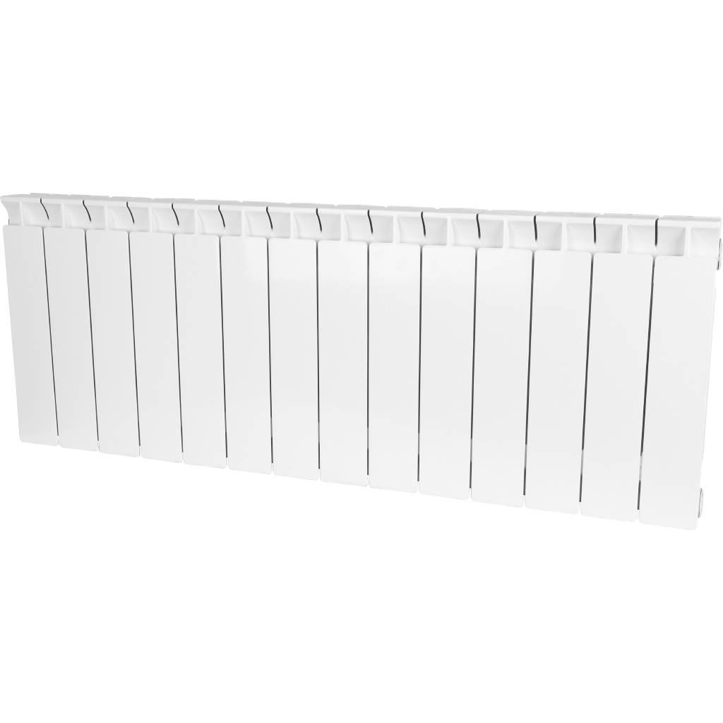 Радиатор биметаллический STOUT STYLE 350 14 секций боковое подключение (белый RAL 9010), SRB-0110-035014