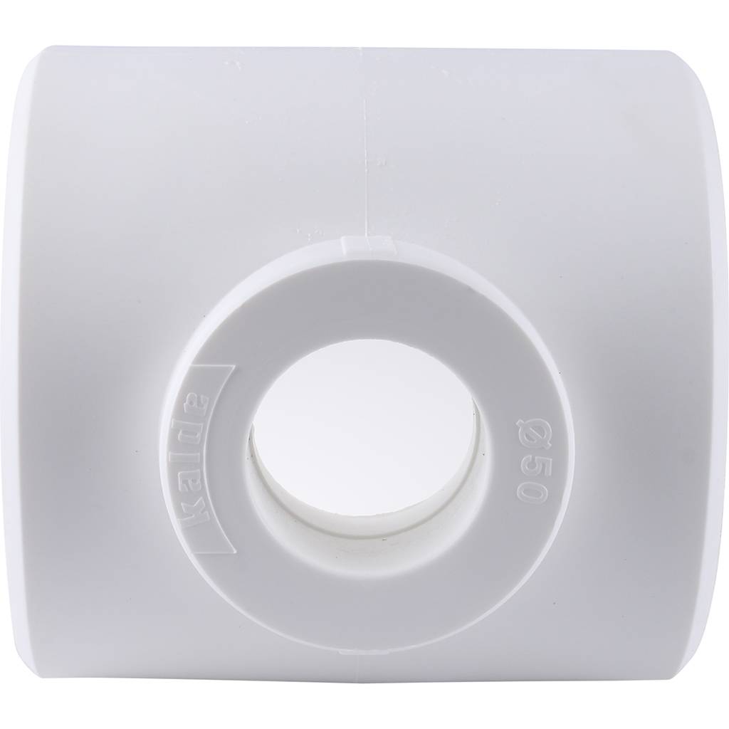 Тройник переходной Kalde 110х50х110 для полипропиленовых труб под сварку (цвет белый)