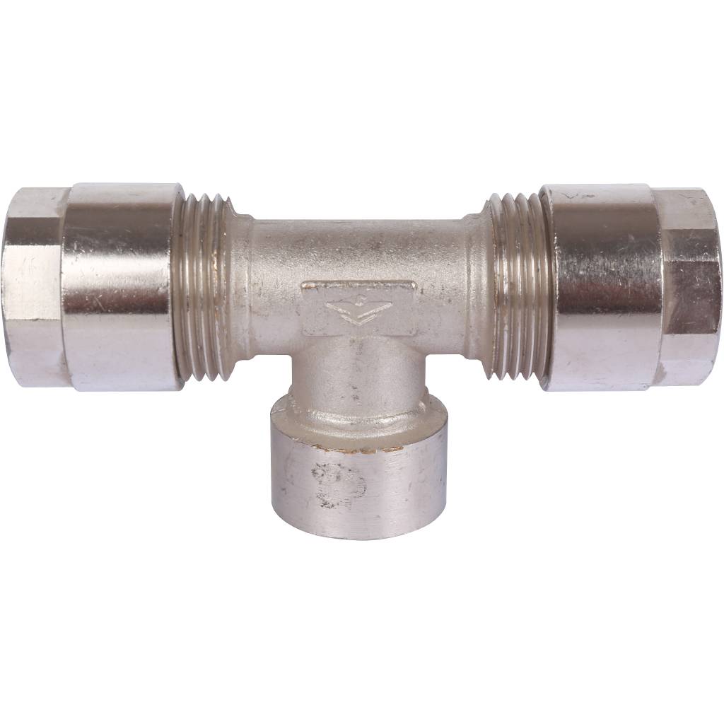 Тройник с внутр.резьбой Prandelli Multyrama (26х3,0х3/4) для металлопластиковых труб винтовой, 103.08.12.6