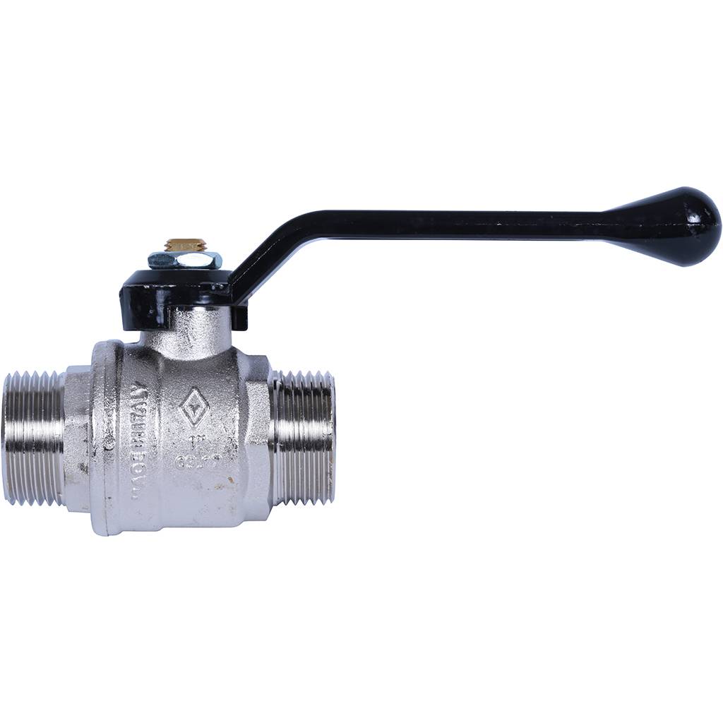 Кран шаровой BUGATTI Oregon (ручка-рычаг алюминий) нар-нар резьба 1, 03250028