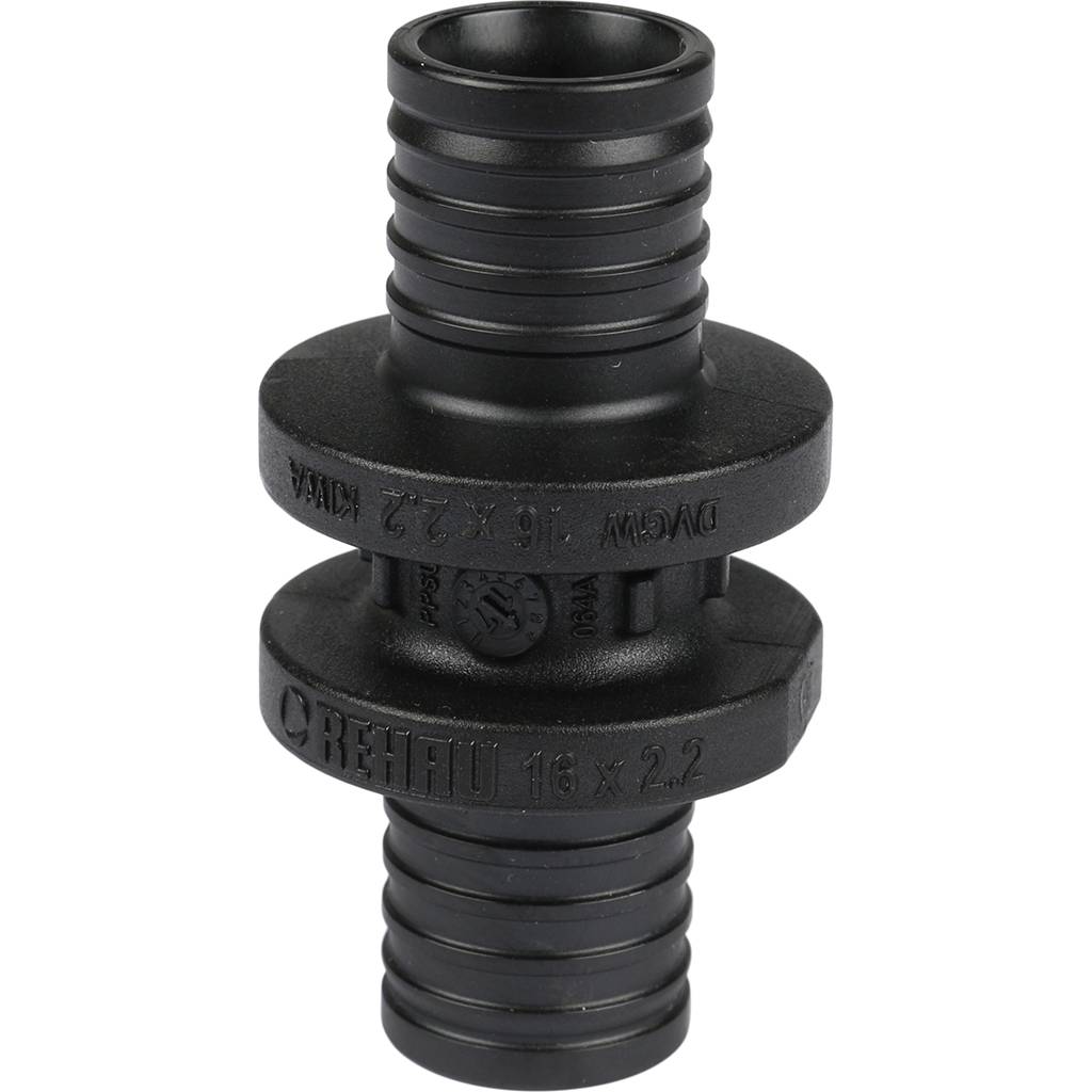 Муфта соединительная РЕХАУ RAUTITAN равнопроходная 16-16 PX для труб из сшитого полиэтилена аксиальный