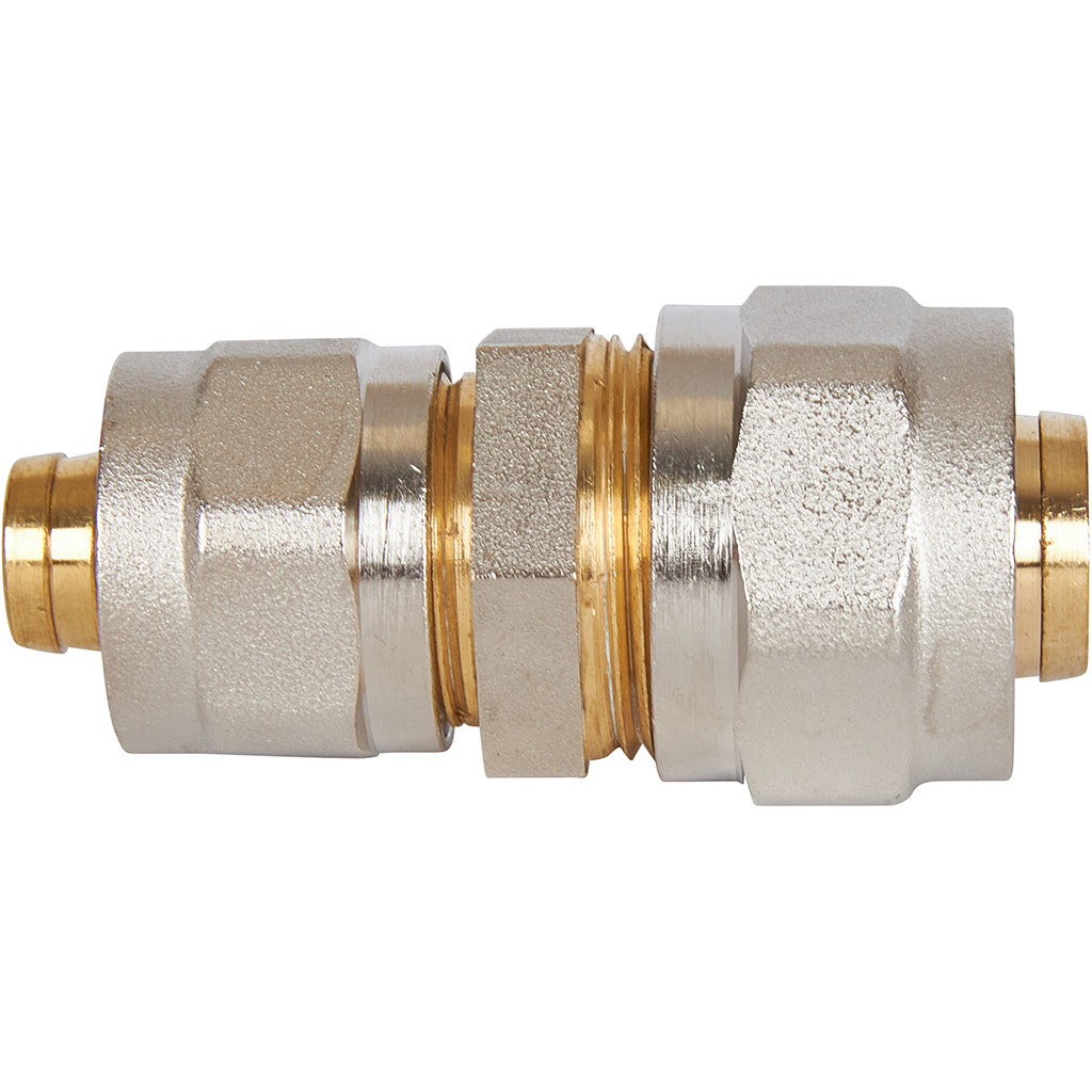 Муфта STOUT соединительная переходная 20x16 для металлопластиковых труб винтовой, SFS-0004-002016