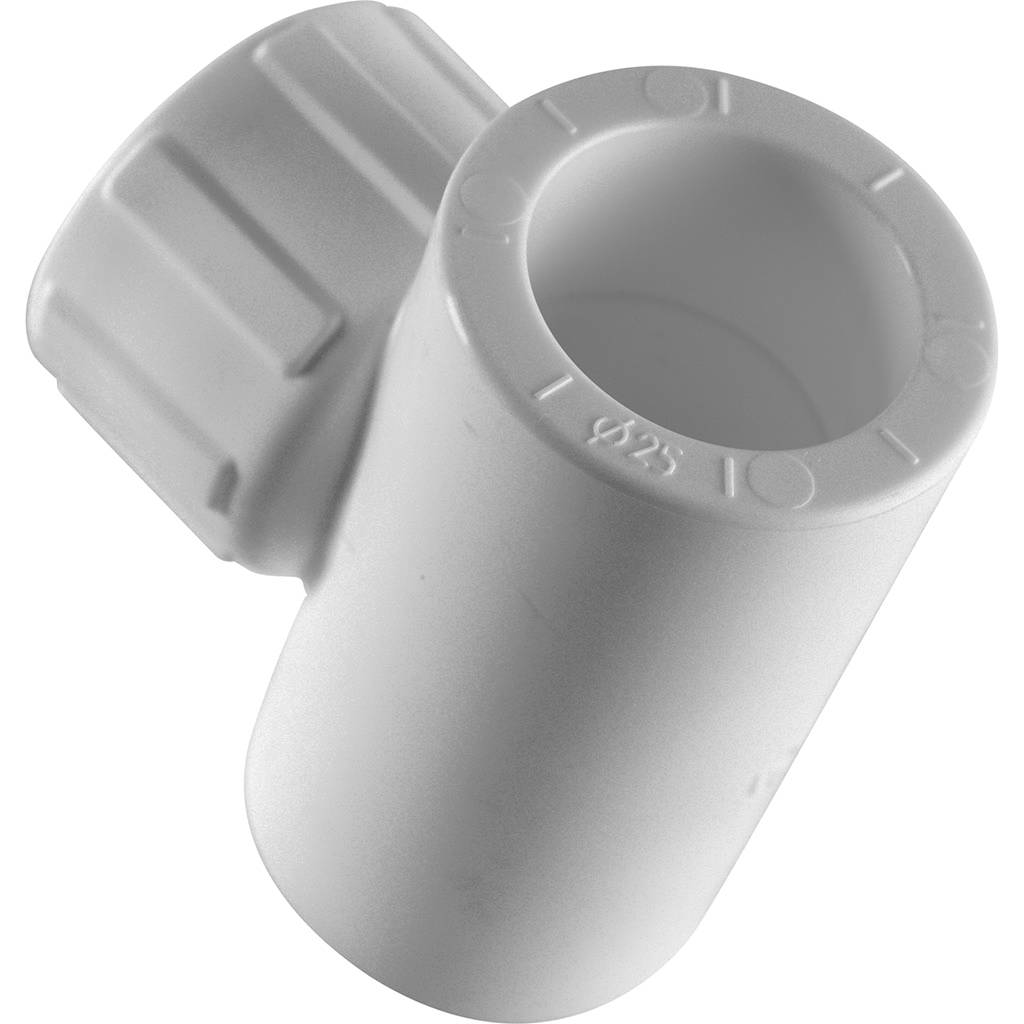Тройник Политэк 25х1/2 с внутренней резьбой для полипропиленовых труб под сварку (цвет белый), 9500002512