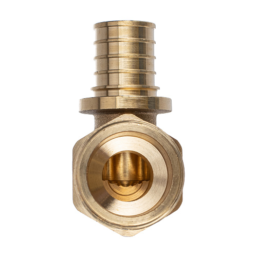 Угольник аксиальный, латунь, наружная резьба,20х3/4, желтый, RTP