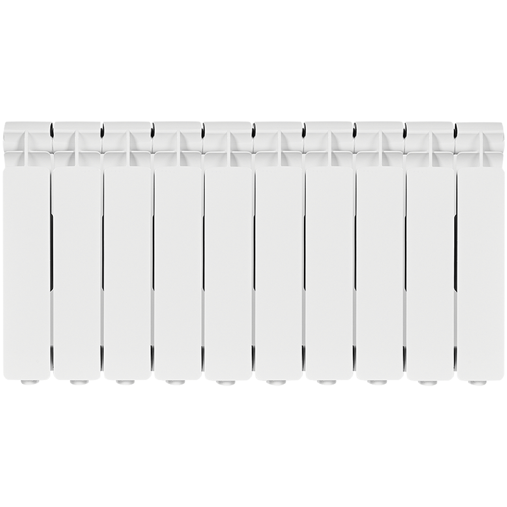 Радиатор алюминиевый STOUT Bravo 350 10 секций боковое подключение RAL9010, SRA-0110-035010