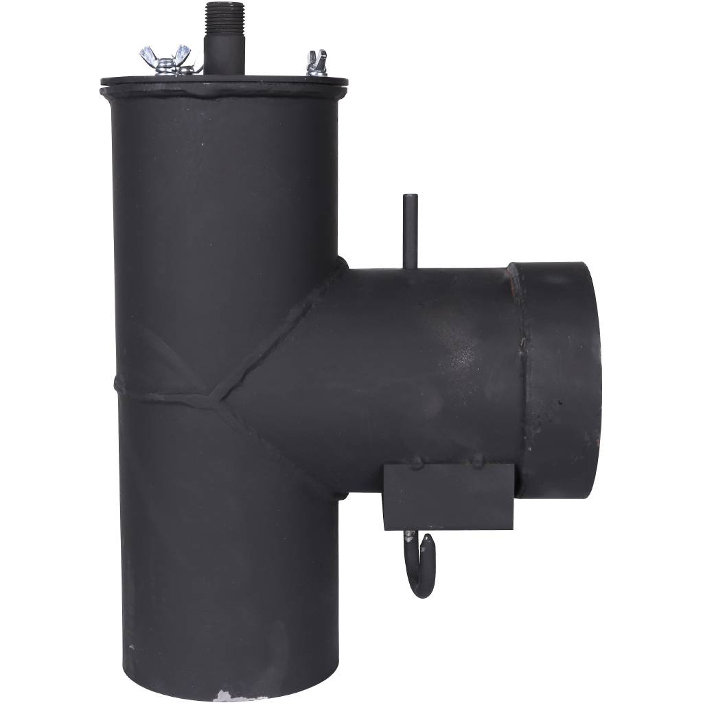 Патрубок дымохода вертикальный ROMMER D=120, L=247, H=346, RSB-1110-041394