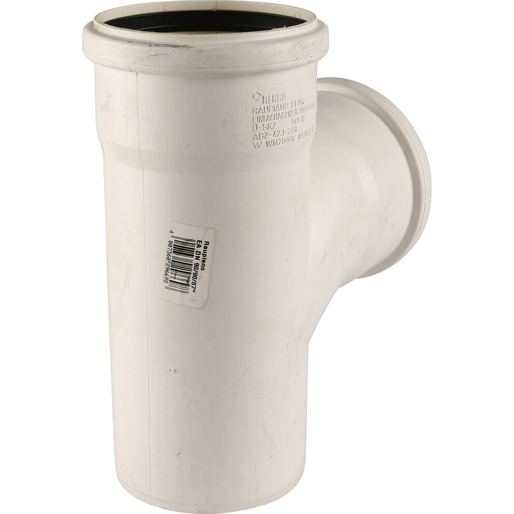 Тройник РЕХАУ RAUPIANO PLUS 90/90/87° max flow (гидравл. оптимизированный радиус изгиба), 11233041001