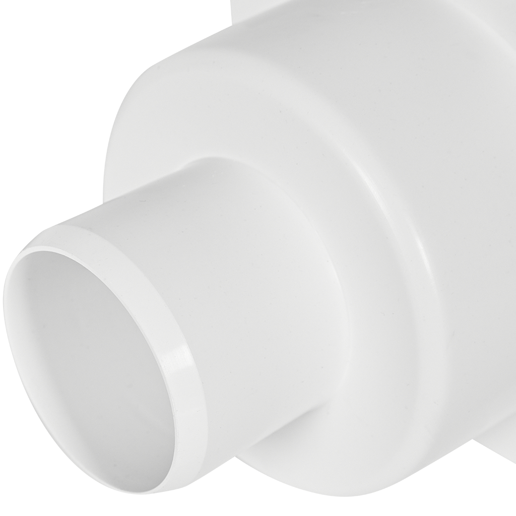 Трап нерегулируемый, прямой Sinikon металлическая решетка 100*100 (Белый) D 50