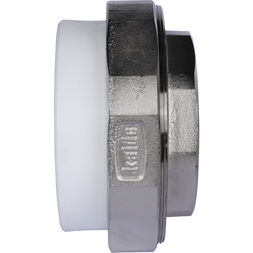 Муфта разъемная Kalde с внутренней резьбой 110x4 для полипропиленовых труб под сварку (цвет белый), 3252-tuf-110400